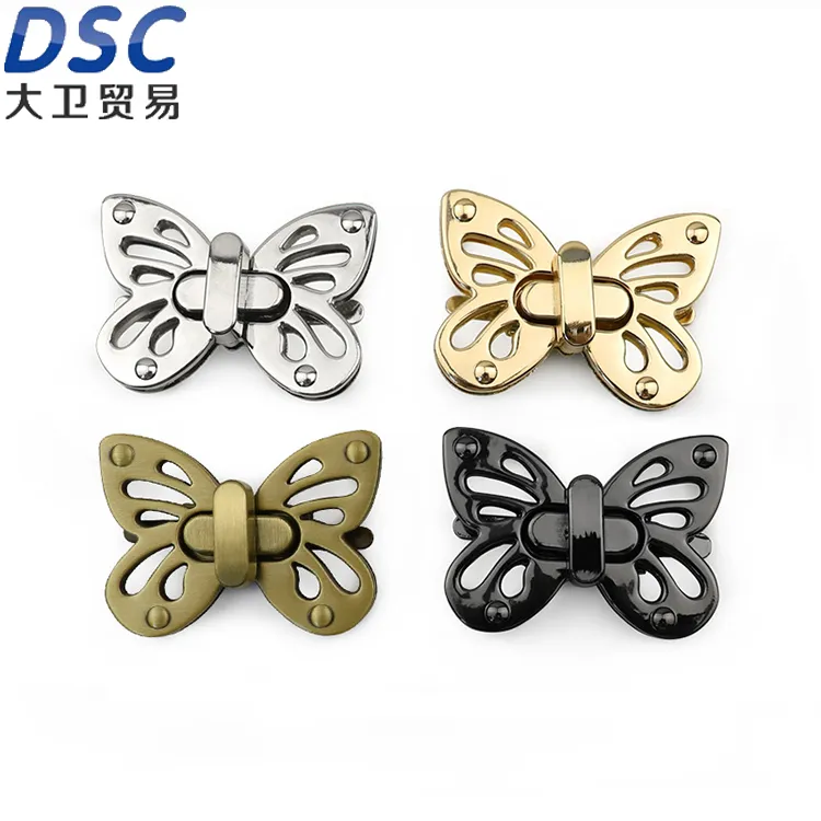 Wist Lock Borboleta Bolsa Fechamento Turn Locks Clip Fecho Snap Lock Fivelas