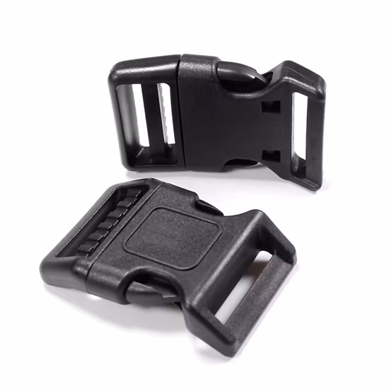 Fivela de liberação lateral rápida de plástico ajustável para mochila